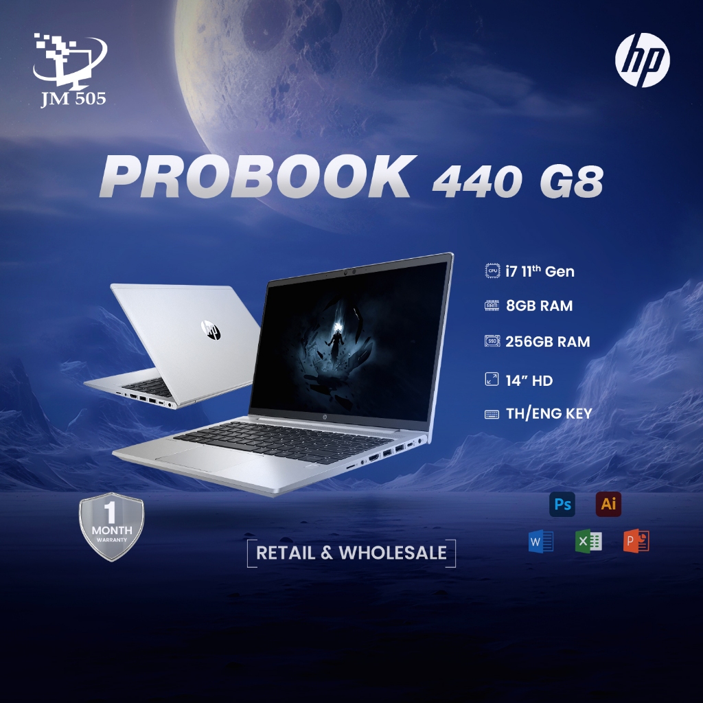 [2nd Hand] HP ProBook 440 G8 i7-11th Gen/8GB/256GB SSD/14″ HD ENG/TH Key