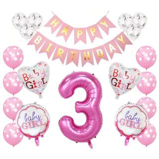 เซตลูกโป่งวันเกิด Happy Birthday พร้อมตัวเลขสุดอลังการ! (32 นิ้ว) B025