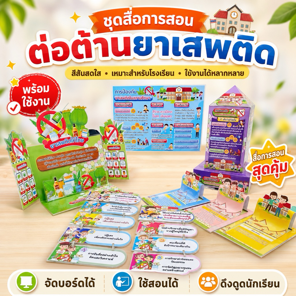 ชุดสื่อโรงเรียนสีขาว ต่อต้านยาเสพติด