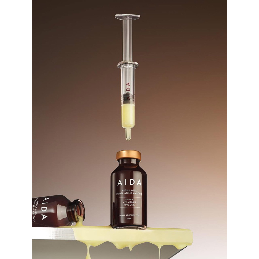 Aida retinol deep moisture ampoule เรตินอล5%ลดริ้วรอย คอลลาเจน510,000ppm