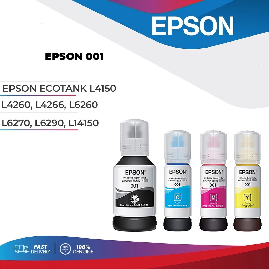 หมึก epson 001 รุ่น L4150 L4160 L6160 L6170 L6190 แท้และเทียบเท่า
