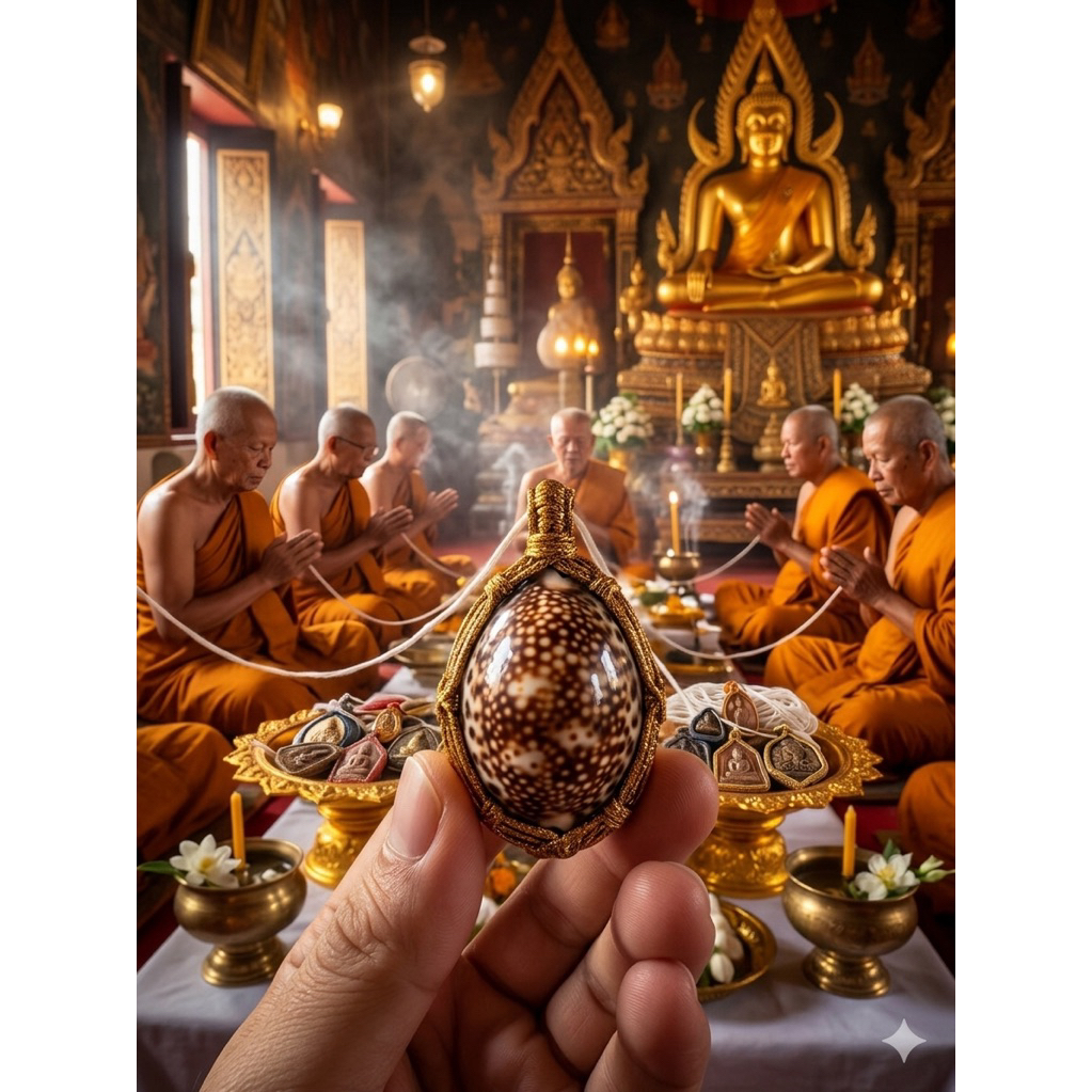 ชุดเบี้ยแก้หลวงปู่ศิลาพร้อมใบคาถา(คละแบบ)*แท้จากธรรมอุทยาน