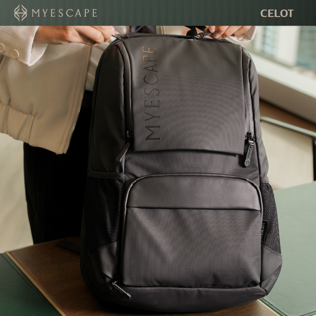 MYESCAPE CELOT กระเป๋าเป้ทำงาน กระเป๋าสะพายหลัง มีช่องใส่โน๊ตบุ๊ค 15.6 นิ้ว และแท็บเล็ต 10.4นิ้วพร้อมช่อง USB ชาร์จในตัว