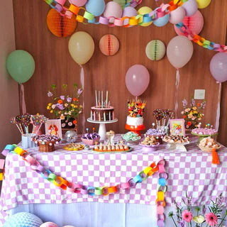 ร้านไทย ส่งด่วน DIY โซ่ห่วงกระดาษและริบบิ้นผ้าหลากสีสันสำหรับตกแต่งงานปาร์ตี้ งานครบรอบ งานเทศกาล พวงมาลัยประดับ100ชิ้น