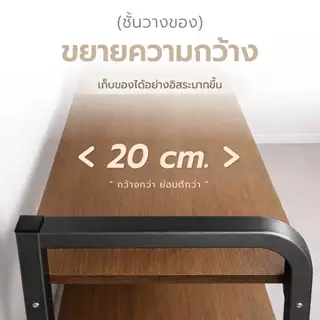 ชั้นวางของมินิมอล ชั้นวางของบนโต๊ะ โครงเหล็กเเข็งเเรง รับน้ำหนักได้ 100กิโล ชั้นวางหนังสือ
