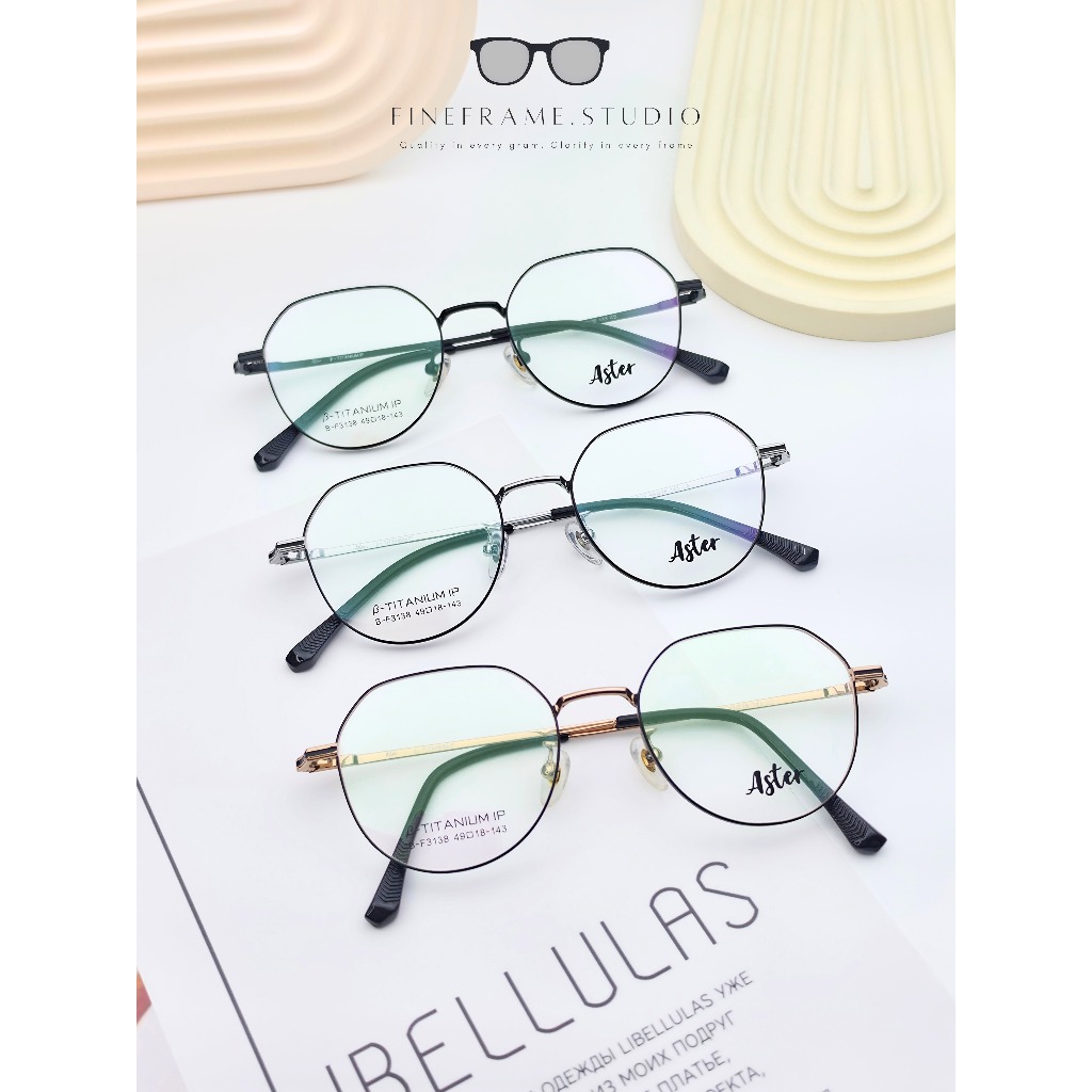 กรอบแว่นสายตา aster ไทเทเนียม รุ่น BF-3138