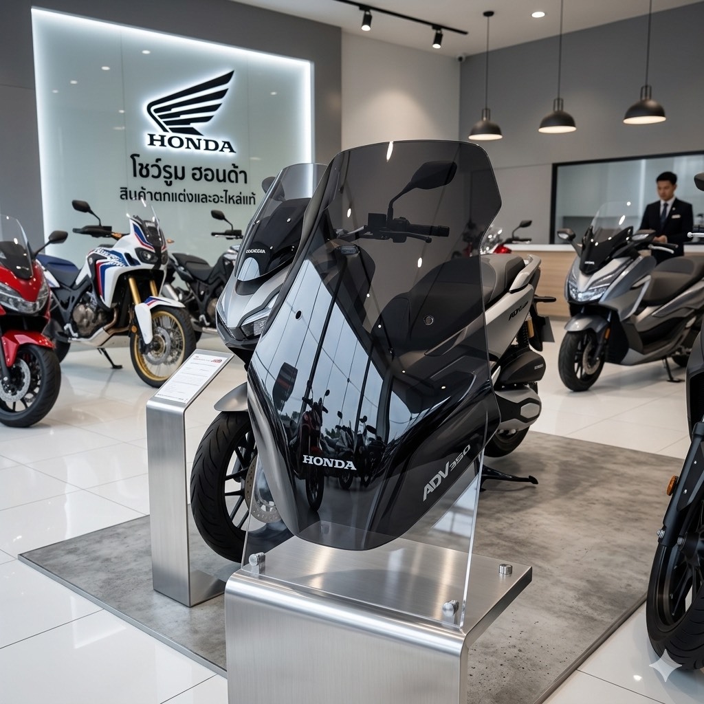 ชิวสโม๊ค Honda Adv350 ทรง Adv750 สูง 21.5นิ้ว หนา 4 mm Wind shield 4 mm for Honda Adv350 😎A😎