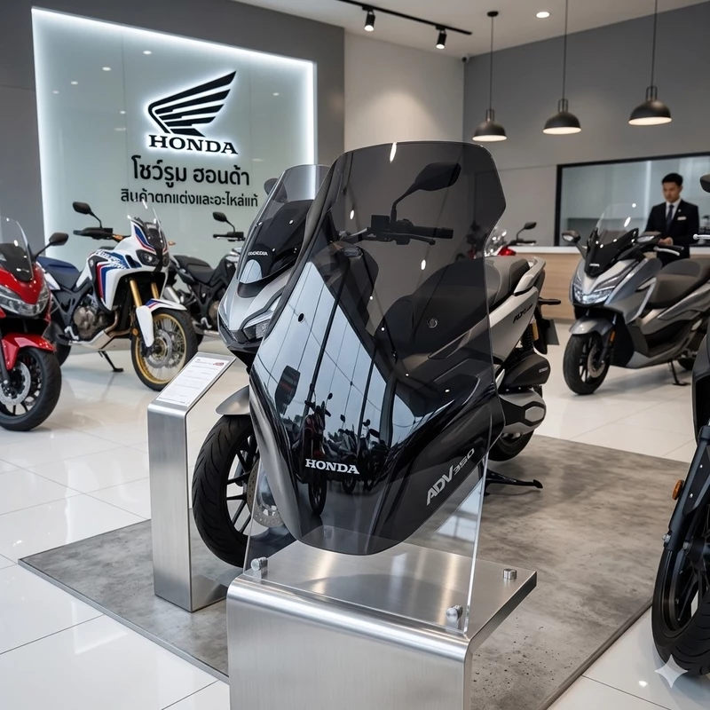 ชิวสโม๊ค Honda Adv350 ทรง Adv750 สูง 21.5นิ้ว หนา 4 mm Wind shield 4 mm for Honda Adv350 😎A😎
