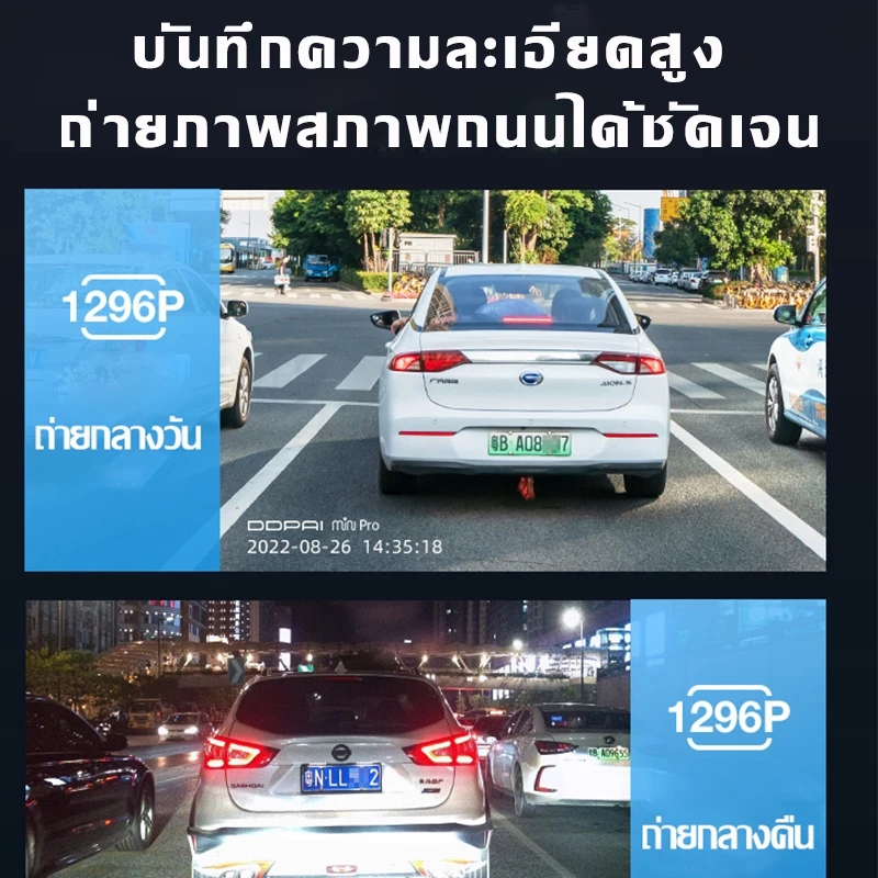 ⭐ภาพที่ชัดเจน⭐ กล้องติดรถยนต์ กล้องหน้ารถ4K Dash Cam Full HD 1080P 3กล้อง หน้า/หลัง เชื่อมต่อWiFi กล้องรถยนต์ thumbnail 9