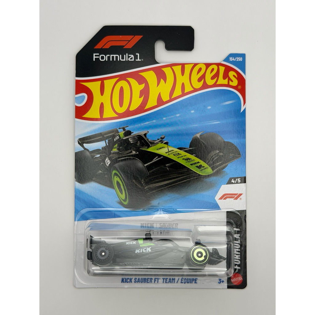 Hot Wheels KICK SAUBER F1 Team สีดำเขียว โมเดลรถเหล็ก 1:64 ของแท้