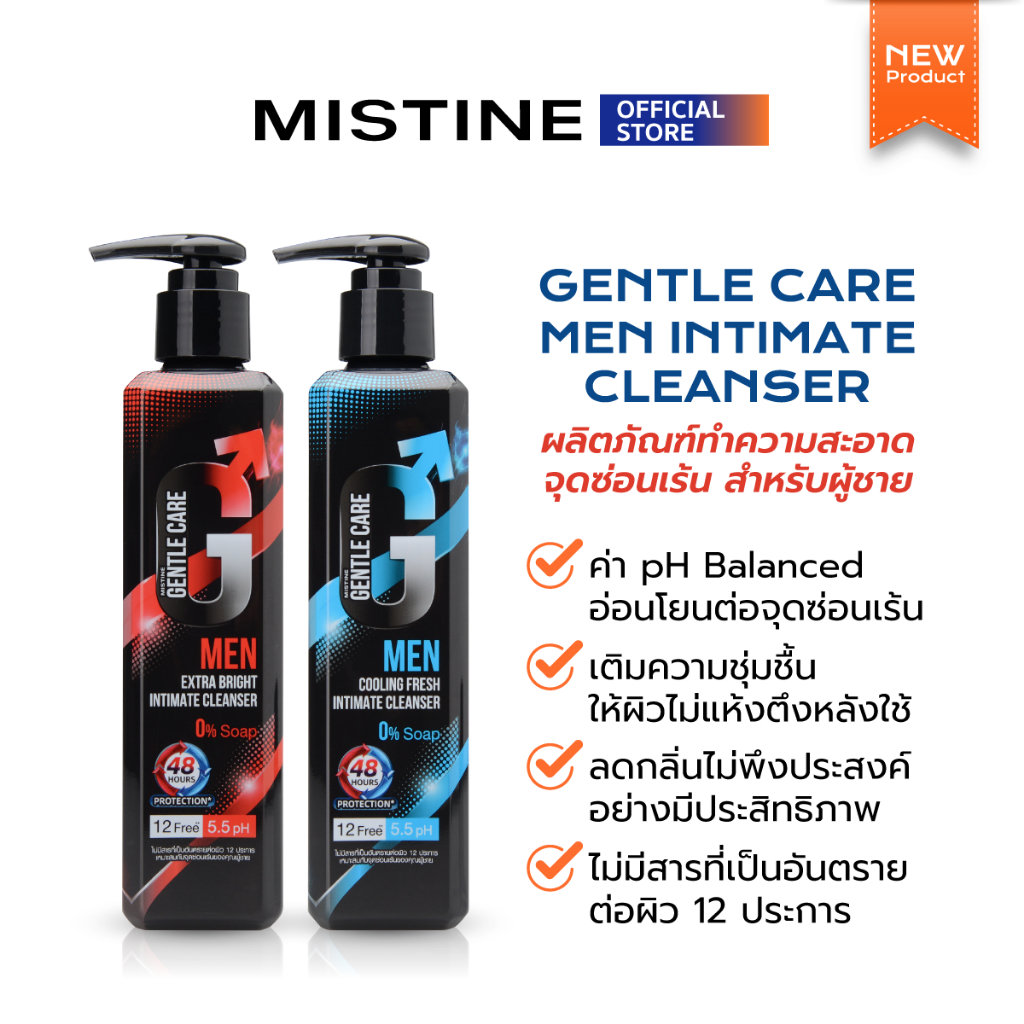 [NEW] MISTINE GENTLE CARE MEN INTIMATE CLEANSER ผลิตภัณฑ์ทำความสะอาดจุดซ่อนเร้นสำหรับผู้ชาย