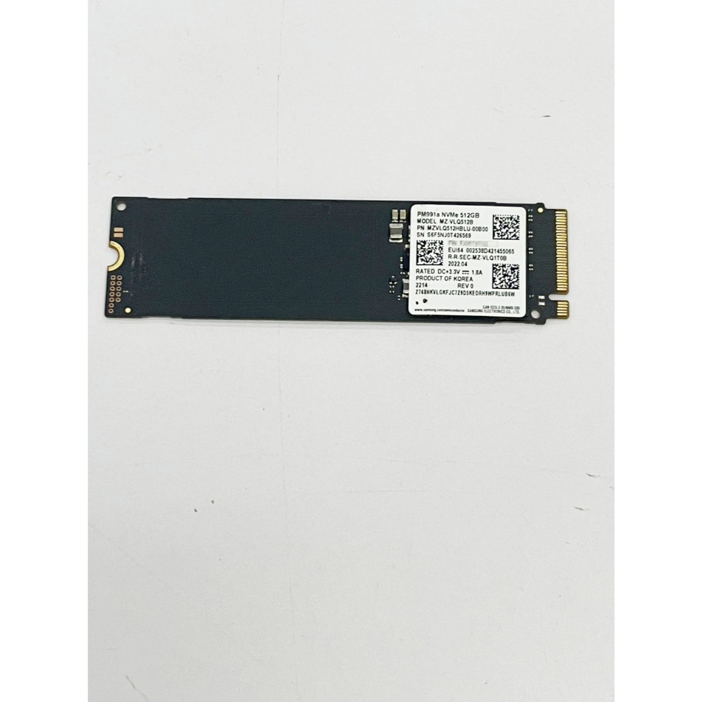 Samsung SSD PM991a 512 GB NVMe M.2 2230 แกะจากเครื่อง ใช้งานได้ดี ราคาถูกใจ