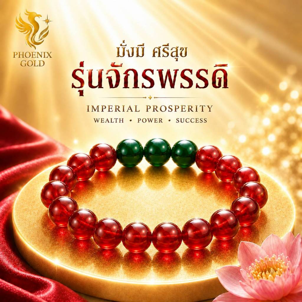 สร้อยข้อมือหินมงคล กำไลทับทิมแท้ หยกจักรพรรดิ พรีเมียม ชาย หญิง เพิ่มออร่า เสริมบารมี อำนาจ โชคลาภ