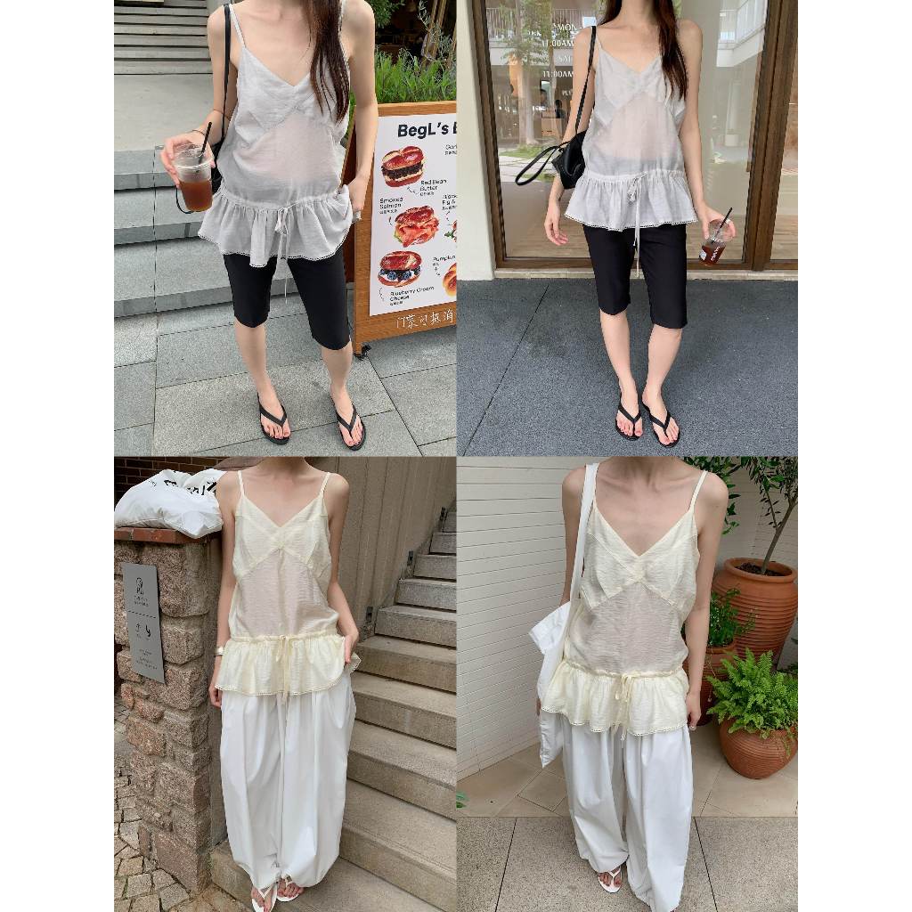 INBYIN - สายเดี่ยวมินิเดรสชายระบาย SUMMER RUFFLE CAMI - I3695