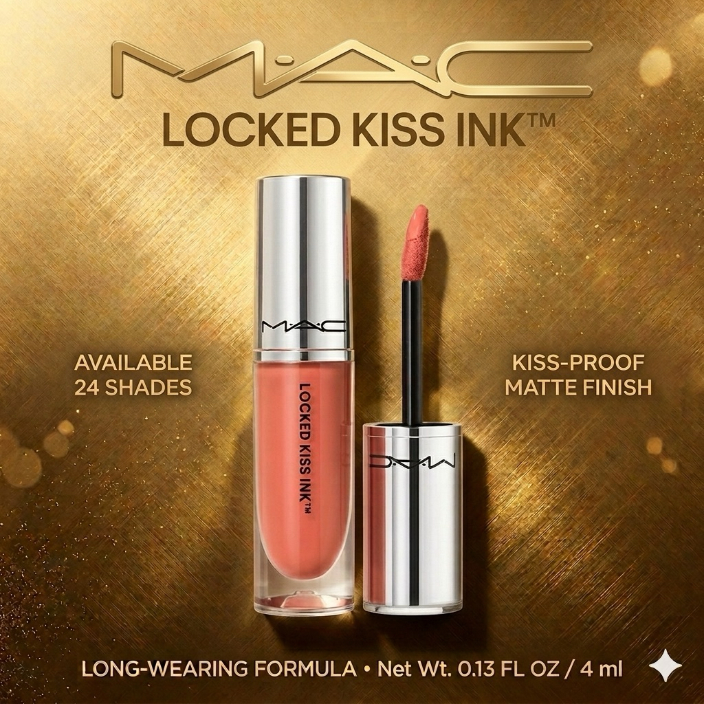 🍬Newly M.A.C ฉลากไทย/พร้อมส่ง All Shades available ลิปสติก Locked kiss ink 24hours