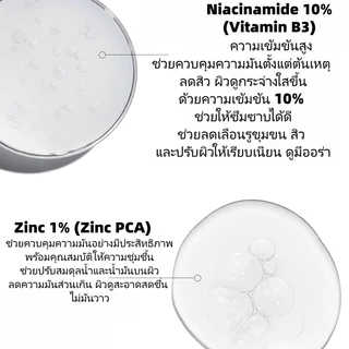 8.15 โปรเด็ด ลดคุ้ม THE ORDINARY Niacinamide 10% + Zinc 1% 60ml เซรั่มคุมมัน ลดรอยสิว กระชับรูขุมขน ผิวดูกระจ่างใส