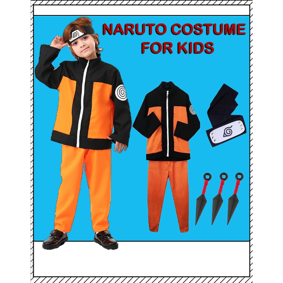 Naruto เครื่องแต่งกาย Uzumaki เครื่องแต่งกายสำหรับเด็กอะนิเมะเด็กคอสเพลย์ปาร์ตี้ฮาโลวีน เครื่องแต่งกาย