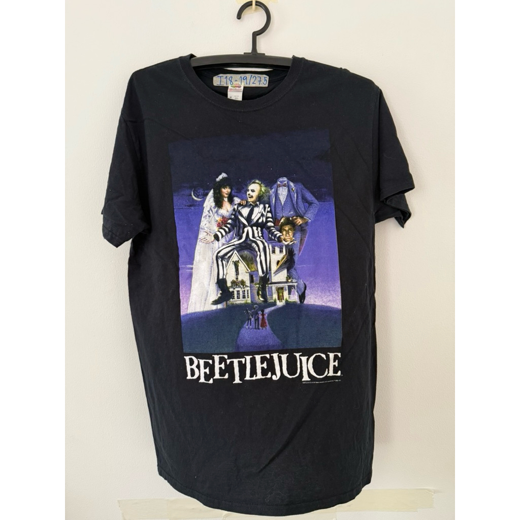 เสื้อยืดมือสองลาย BEETLE JUICE2 ไซส์ M เสื้อวินเทจ งานคัด