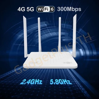 เร้าเตอร์ใส่ซิม เราเตอร์ 5G Router wifi 300 Mbps 2.5Ghz ใช้ได้กับซิมทุกเครือข่าย เสียบใช้เลย ไม่ติดตั้ง รับประกัน 3ปี