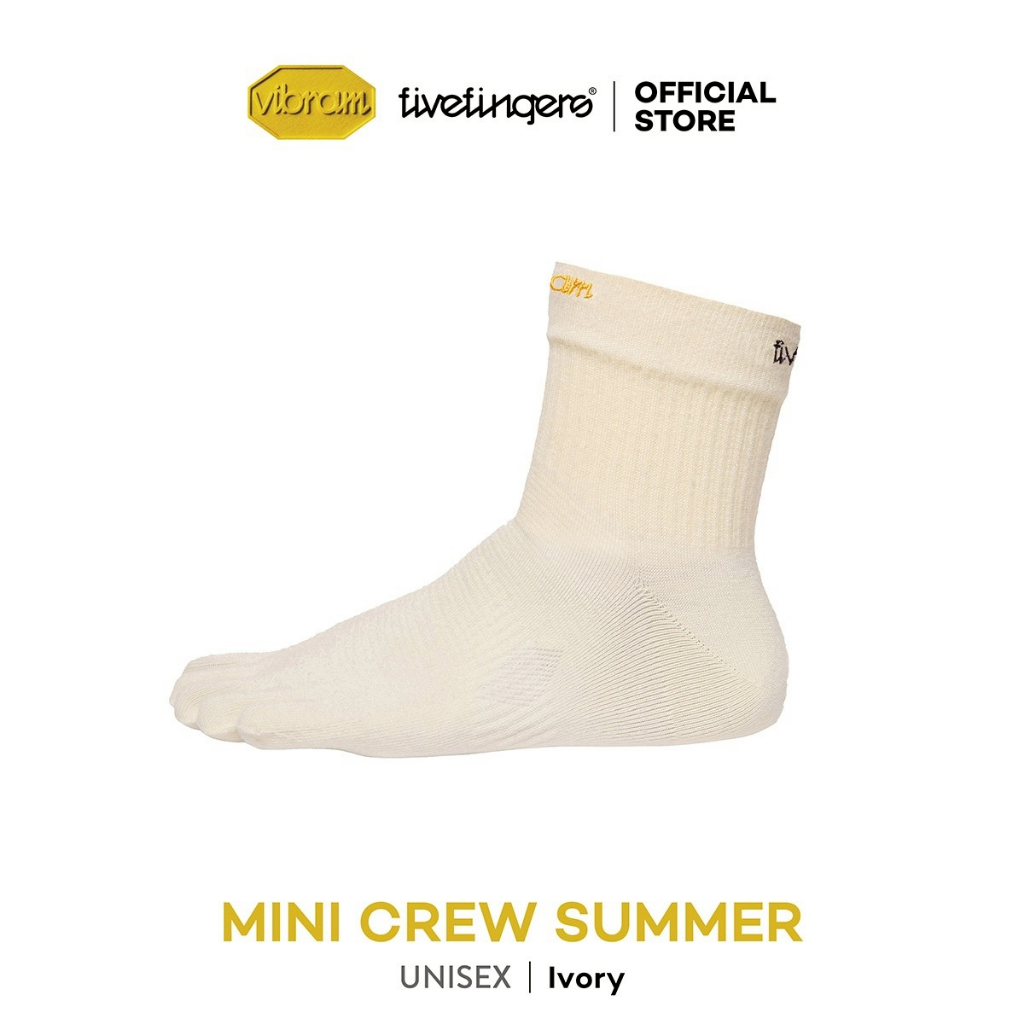ถุงเท้า Vibram FiveFingers รุ่น Mini Crew Summer สี Ivory