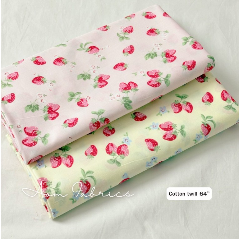 Aom Fabrics 🌷ผ้าคอตตอน 100% twill 64 นิ้ว No.1555-1556 เนื้อเนียนนุ่ม ผ้าเมตร ผ้านำเข้า พร้อมส่ง