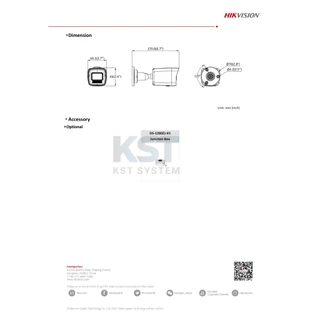 DS-2CD1043G2-LIU (เลือกเลนส์) กล้องวงจรปิด Hikvision Smart Hybrid Light IPC 4MP PoE (ไมค์)