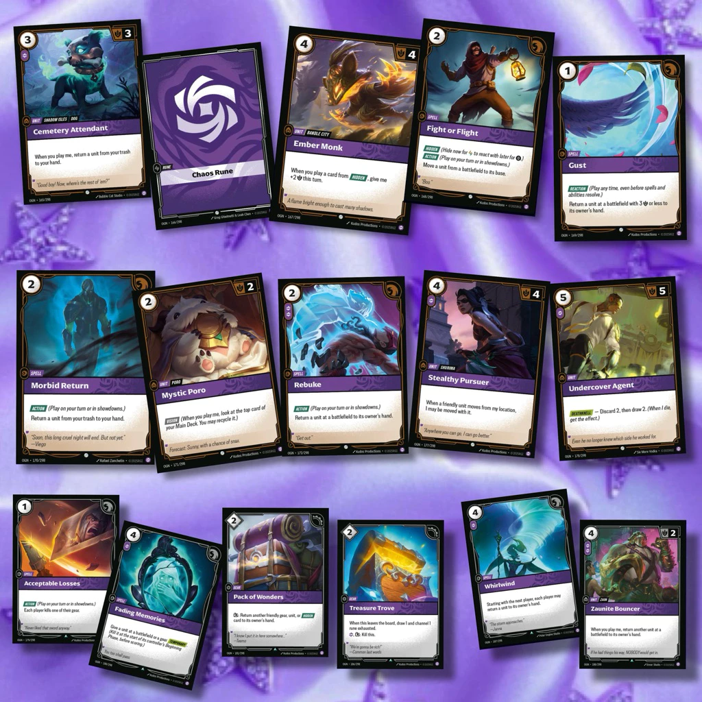 Riftbound Origins Chaos ระดับ C,U ( ธรรมดา )