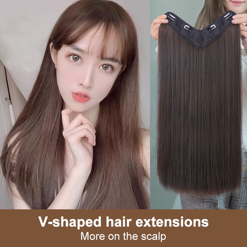 แฮร์พีชแบบแพ ผมตรง ทรงV หนีบ/ดัดได้ ยาว 45/60cm รูปที่ 6