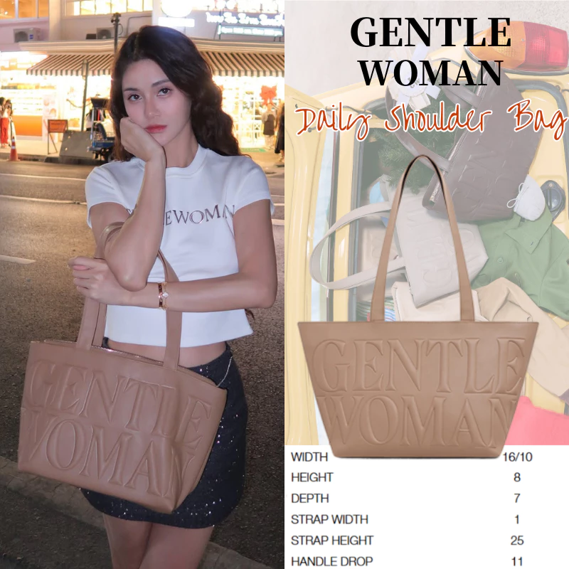 ✅พร้อมจัดส่ง📍🔥Gentlewoman Daily Shoulder Bag BROWN กระเป๋า หนังใหม่ | ปิดด้วยซิปเรียบร้อย ดีไซน์มินิมอล สะพายไหล่