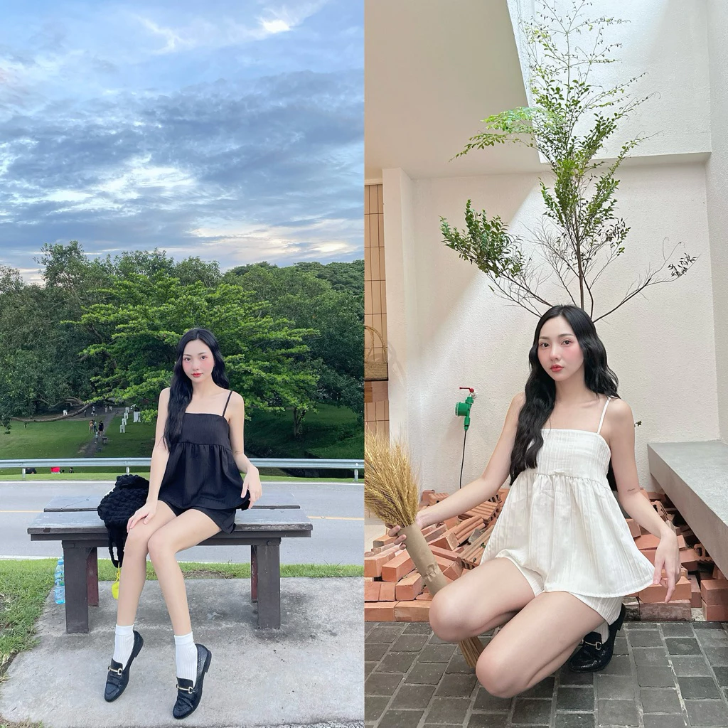ชุดเซ็ท Lilli Bow Set (เสื้อ+กางเกง)