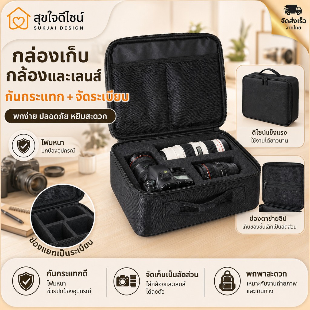 EDGAR กล่องเครื่องมือกันกระแทก ใส่เลนส์กล้อง โดรน อุปกรณ์การแพทย์ เครื่องมือความแม่นยำ หูหิ้ว
