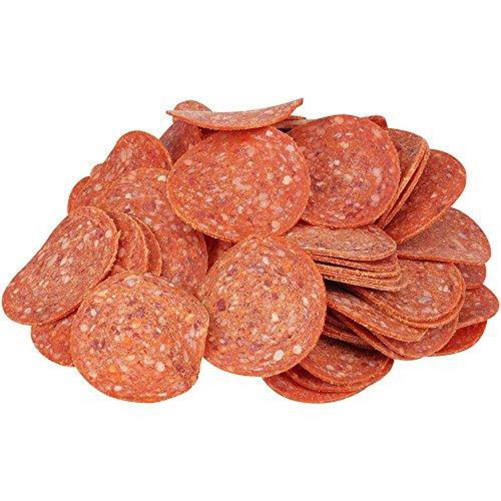 TGM Pizza Pepperoni Slice 1000 g (520-580pcs)  -  เปปเปอร์โรนีสไลด์ ตรา (ทีจีเอ็ม) ขนาด 1000กรัม (520-580 ชิ้น.)