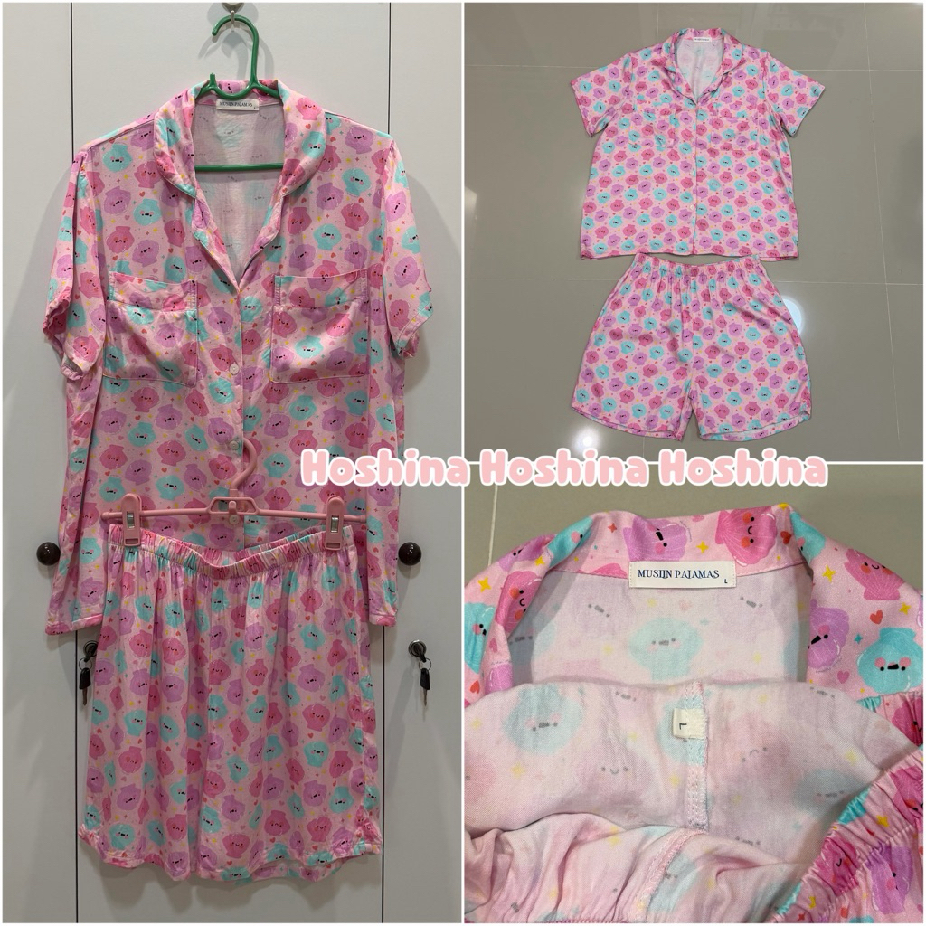 Muslin Bamboo Pajamas Size L (Used Once) ดูขนาดในรายละเอียดสินค้า!!