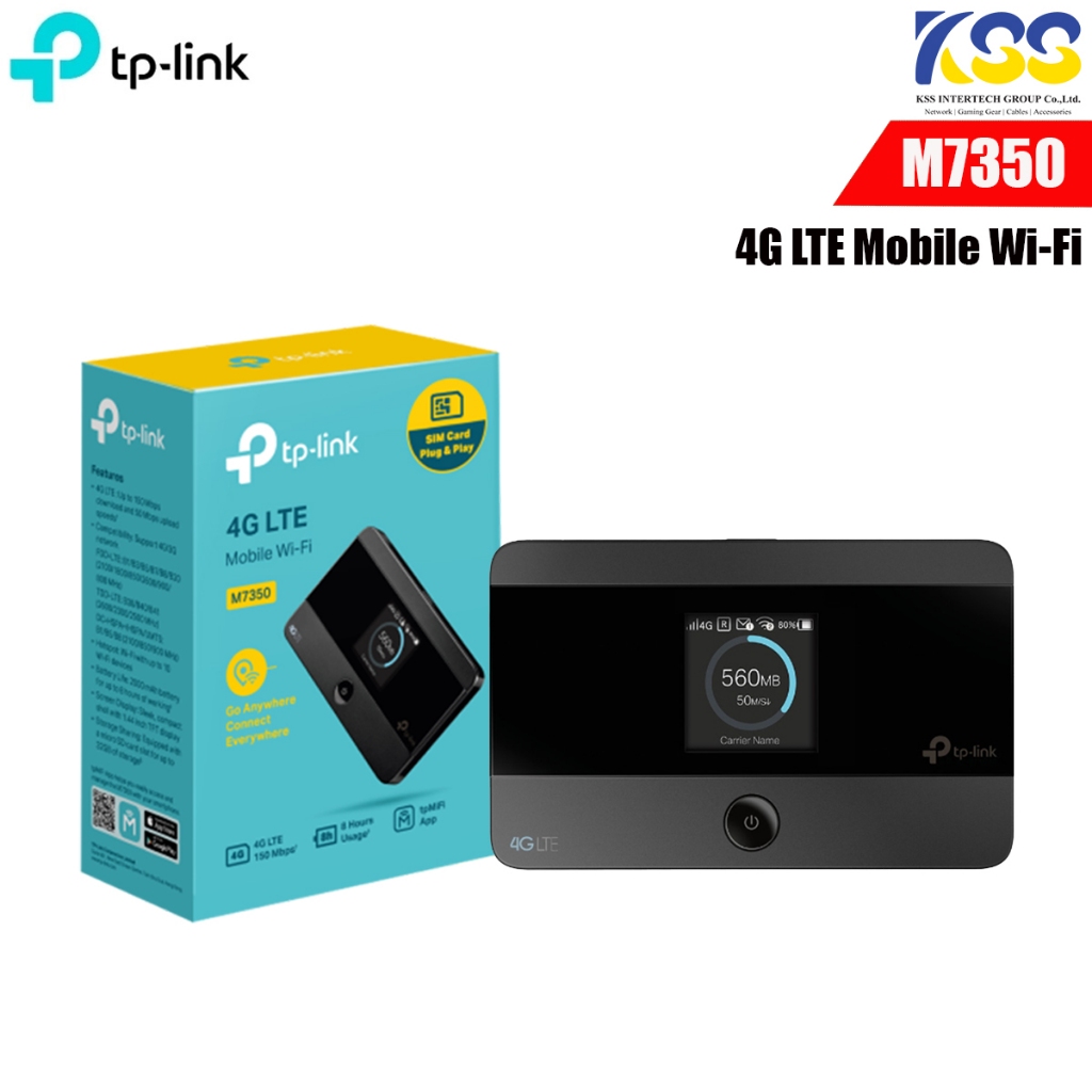 TP-Link M7350 4G Pocket WiFi พกพาไปได้ทุกที่ รองรับ 4G LTE มีหน้าจอ ROUTER Pocket hotspot WiFi