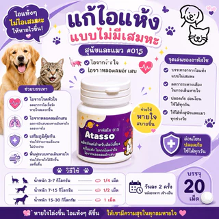Atusso เสริมอาหารสัตว์เลี้ยง ไอแห้ง ขากๆ (สีม่วง)