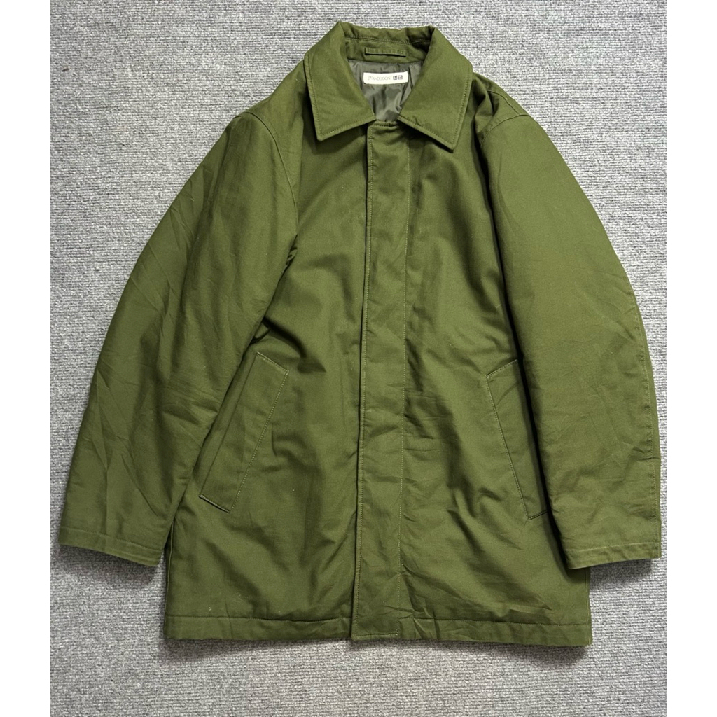 jw x uni.. green military down jacket
