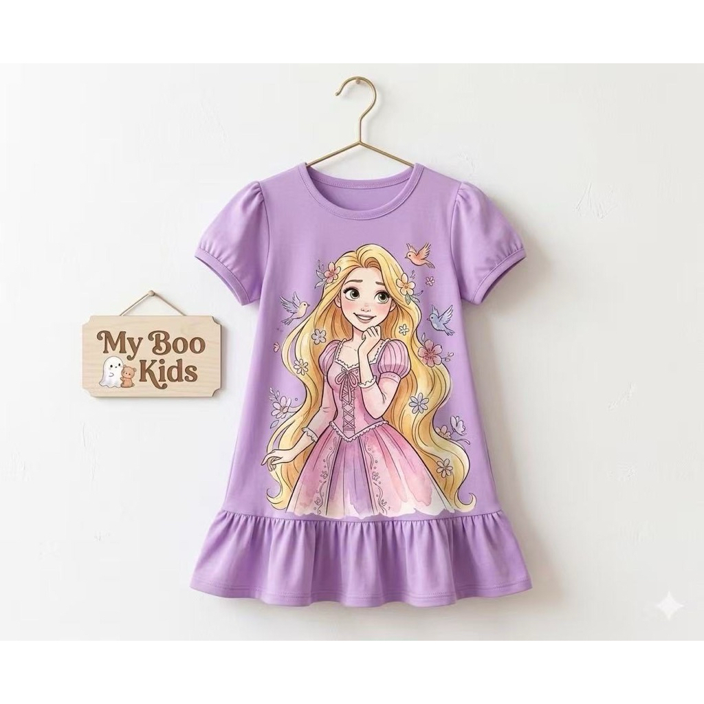 [พร้อมส่ง✅] 👧🏻👗ชุดเดรสพิมลายเจ้าหญิง 👑น่ารักกกน่าเก็บทุกลาย