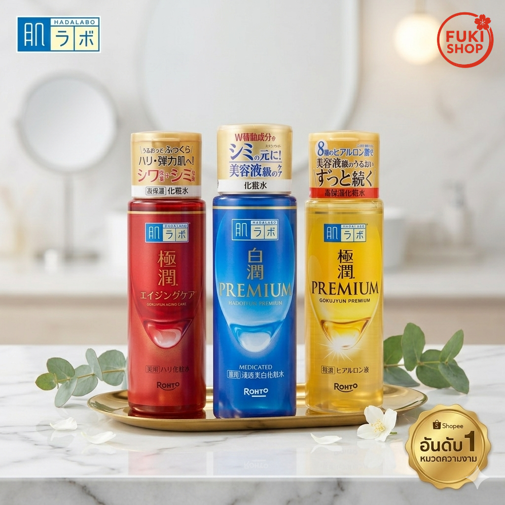 ฮาดะลาโบะ โลชั่น Hada Labo Premium Lotion ขนาด 170 ml แบบขวดและรีฟิล นำเข้าจากญี่ปุ่น ของแท้ 100%