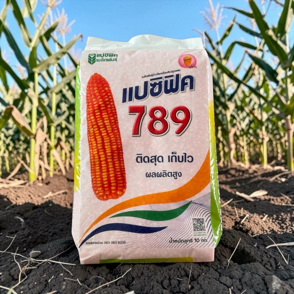 เมล็ดพันธุ์ข้าวโพดเลี้ยงสัตว์ แปซิฟิค 789 ขนาดบรรจุ ถุงละ 10 กิโลกรัม /10 Kg.