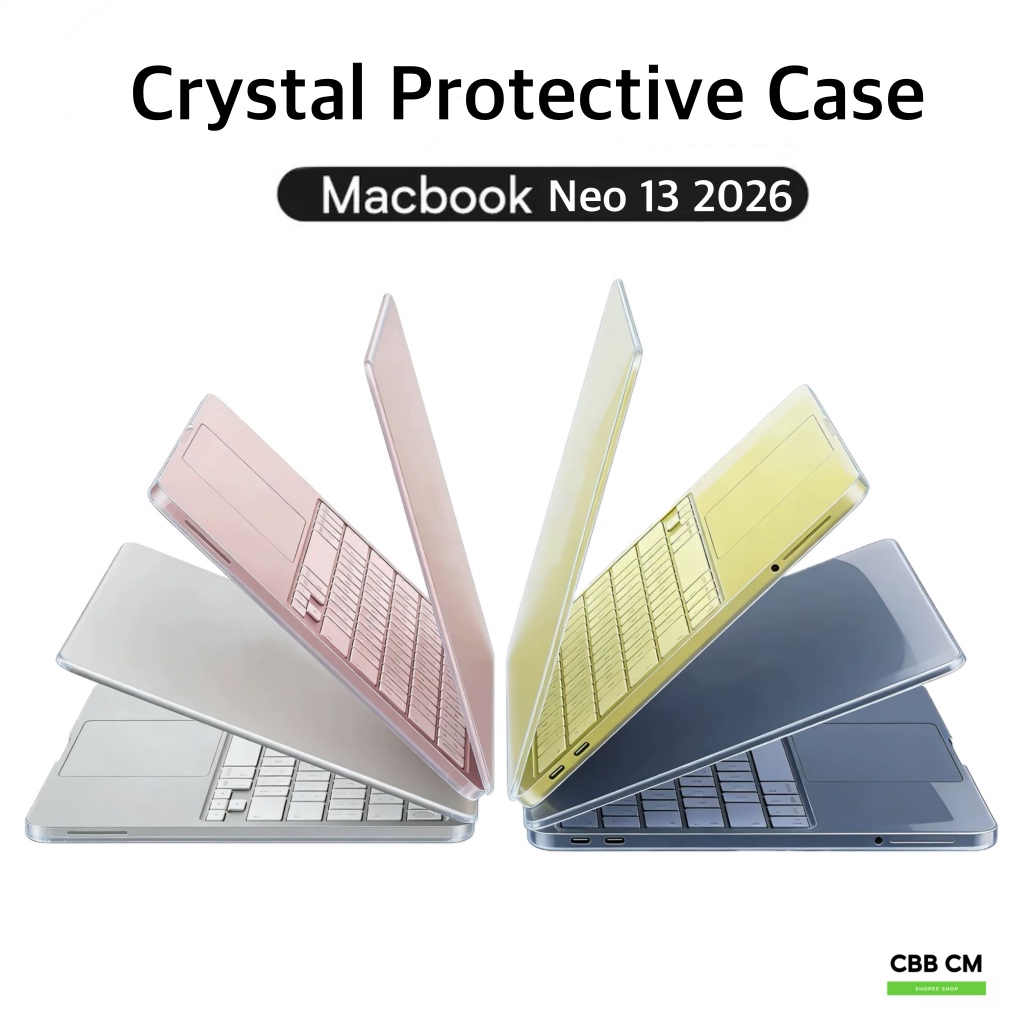Crystal Clear Case For MacBook Neo 13 2026 A3404 เคสใสแมคบุคนีโอ กันรอย กันกระแทก PC Protective Case