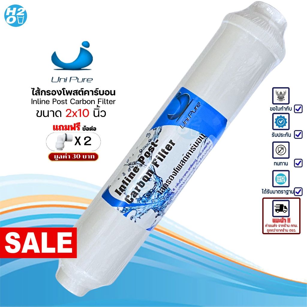 Unipure ไส้กรองน้ำ Post Carbon Inline 10นิ้ว โพสต์คาร์บอน ยี่ห้อ iFresh C.C.K. AQUATEK Omnipure CCK
