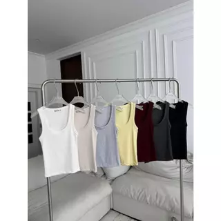 PTST012 Basic Tank Top เสื้อกล้ามทรงเบสิคผ้าริบพรีเมี่ยม PROMTHONG (งานไซส์)