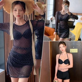 BIKINI FACTORY ชุดว่ายน้ำ 3 ชิ้น ชุดว่ายน้ำเซต บิกินี่แซ่บๆ 🌟 มีไซส์ M-XL | น้ำหนัก 40-65 กก.SET-BK030