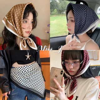 Miss_J พร้อมส่งจากกทม🎀ผ้าเช็ดหน้าอเนกประสงค์ขนาด 70 ซม. สี่เหลี่ยมจัตุรัส เหมาะสำหรับใช้ระหว่างเดินทาง
