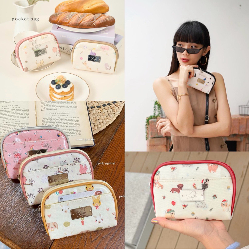 KEPT Pocket Bag (รวมลาย) กระเป๋าสตางค์ใบสั้น รุ่นพ็อกเก็ต 2 ช่อง ขนาด6นิ้ว *พร้อมกล่อง*