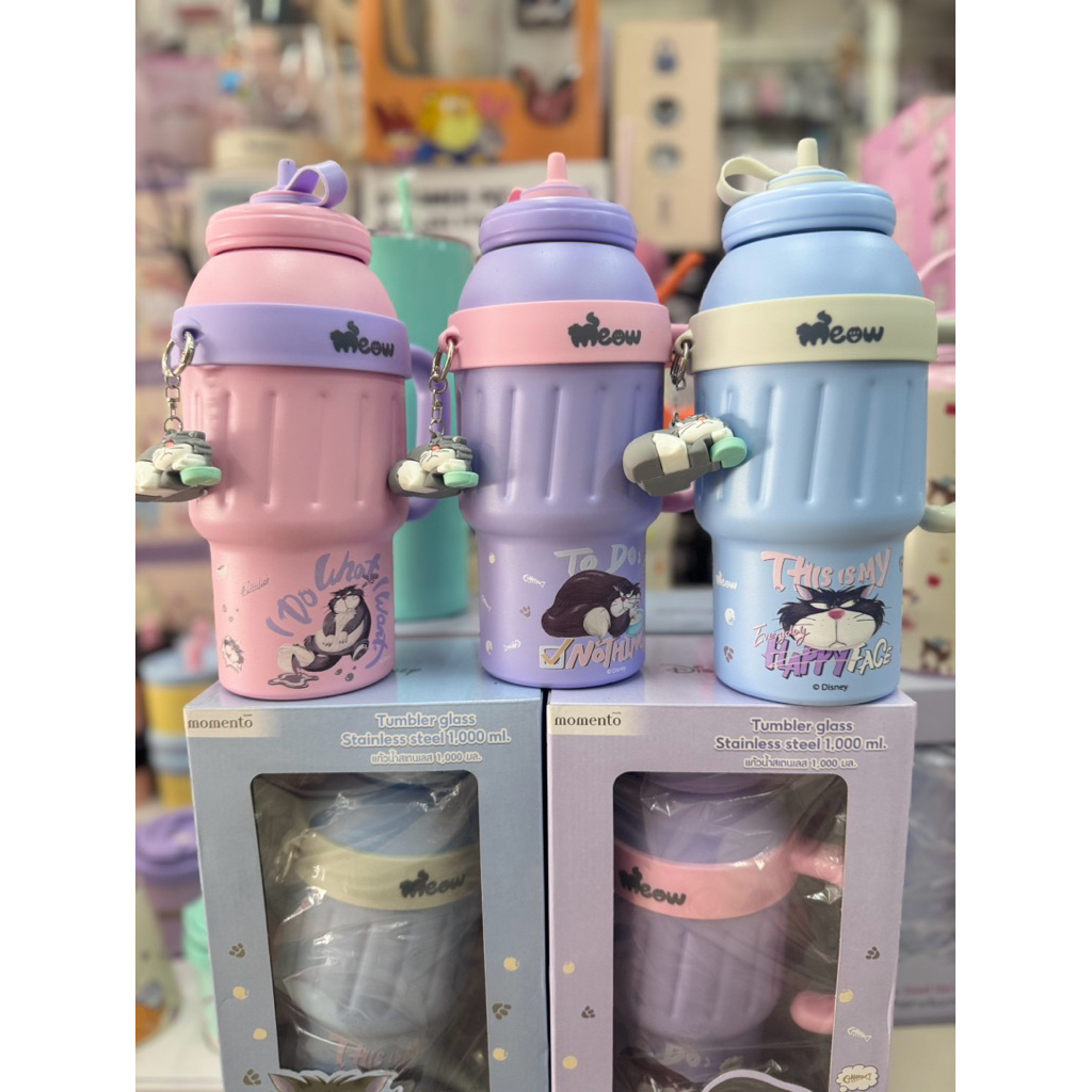 แก้วลูซิเฟอร์แมวม่วงพร้อมส่ง งานดีมีพวงกุญแจแถมฟรี ใบใหญ่มีกล่องพร้อมส่งในไทย