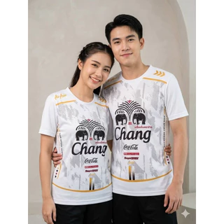 เสื้อกีฬา เสื้อบอล คอกลม แขนสั้น พิมพ์ลายช้าง ลายกราฟิก ผ้าไมโคร เนื้อผ้านิ่ม ใส่ได้ทั้งชายและหญิง 6สีให้เลือก(M-3XL)