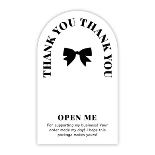 [พร้อมส่ง🇹🇭] สติ๊กเกอร์ "Thank you" on Curve ver.Mini ขนาด 5.4x9 ซม. (แพค 50 ดวง)