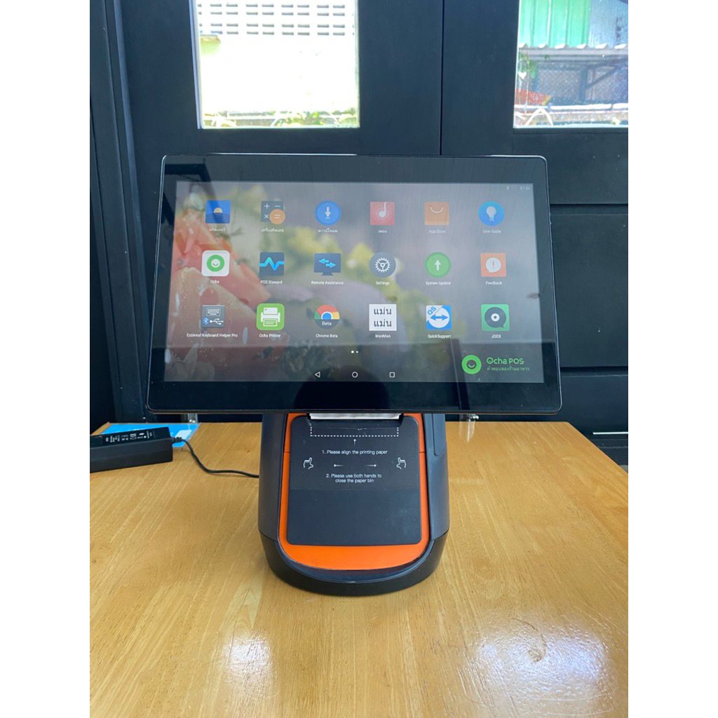 เครื่อง POS Ocha (Sunmi T2) มีเครื่องพิมพ์บิลในตัว