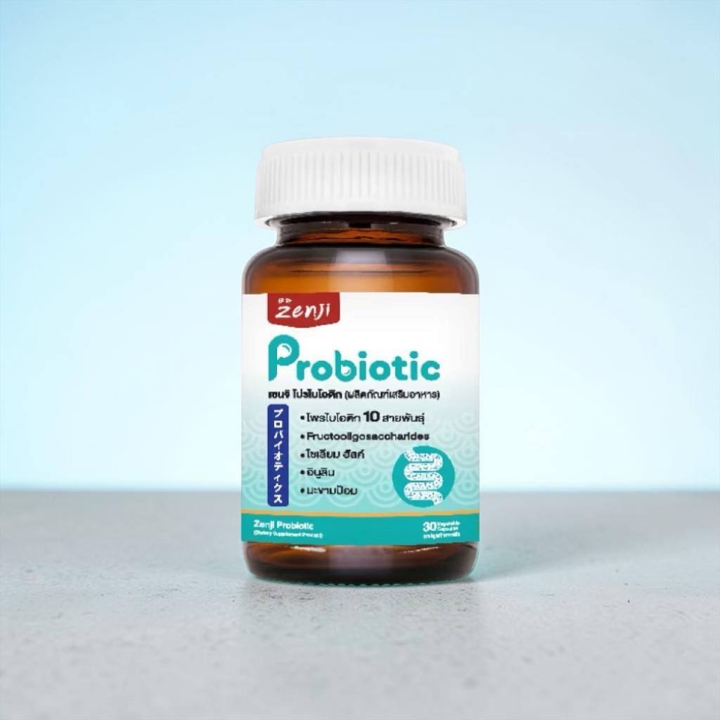 เซนจิ โพรไบโอติก (Zenji Probiotic) มีโพสไบโอติก (30แคปซูล)  แก้ท้องผูก ช่วยกระตุ้นลำไส้